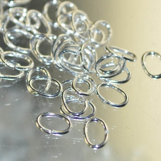Jump Rings Oval - Open - 4x6mm - Sterling (5 grams)