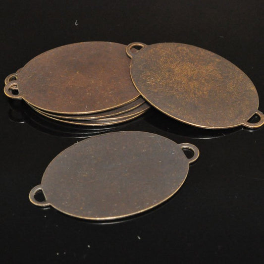 Vintaj -  Oval Connector - Natural Brass