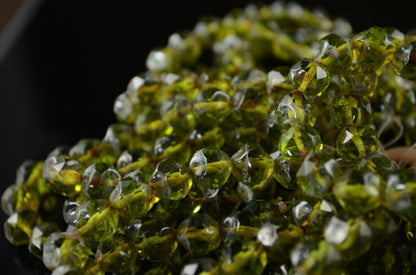 Fire Polish Beads Central Cut - 9mm - Antique Peridot (15)