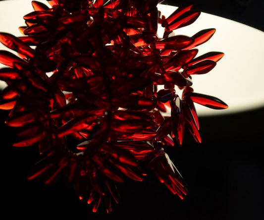 Fringe Beads Dagger Beads - 16mm - Dark Ruby Red / Brown (25)