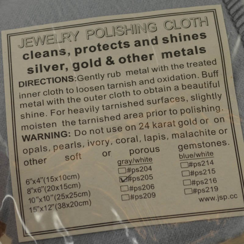 Tools -  JSP Silver Polishing Cloths  - Grey/White