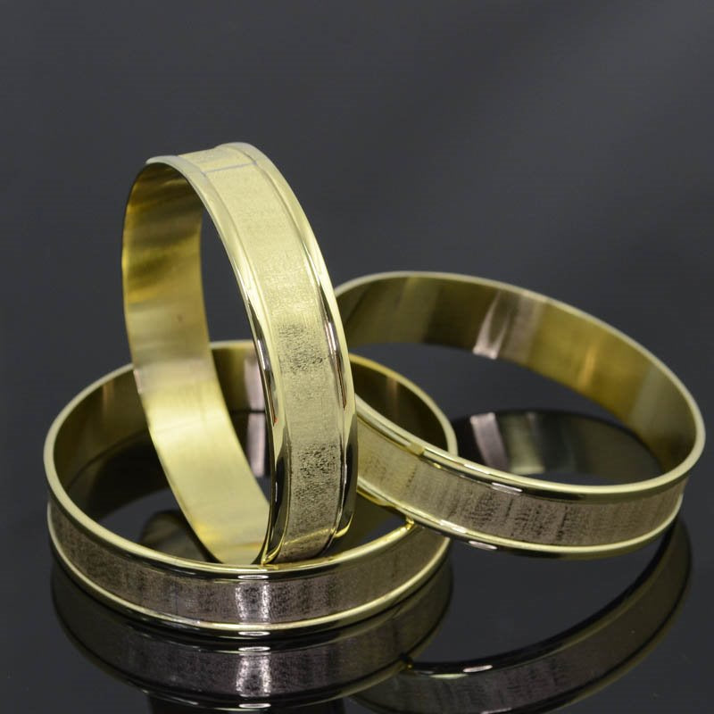 Bracelet Blank - Size 8.5 - Channel Bangle - Goldplated