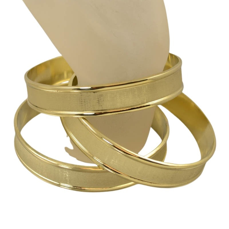 Bracelet Blank - Size 9.5 - Channel Bangle - Goldplated