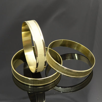 Bracelet Blank - Size 9.5 - Channel Bangle - Goldplated