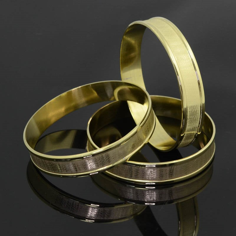 Bracelet Blank - Size 9.5 - Channel Bangle - Goldplated