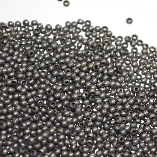 15/0 Seed Beads Metal - Antique Zinc (2 grams)