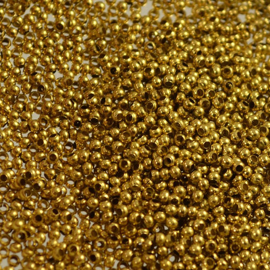 15/0 Seed Beads Metal - Yellow Brass (2 grams)