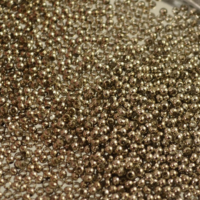 15/0 Seed Beads Metal - Nickel Plated Brass (2 grams)