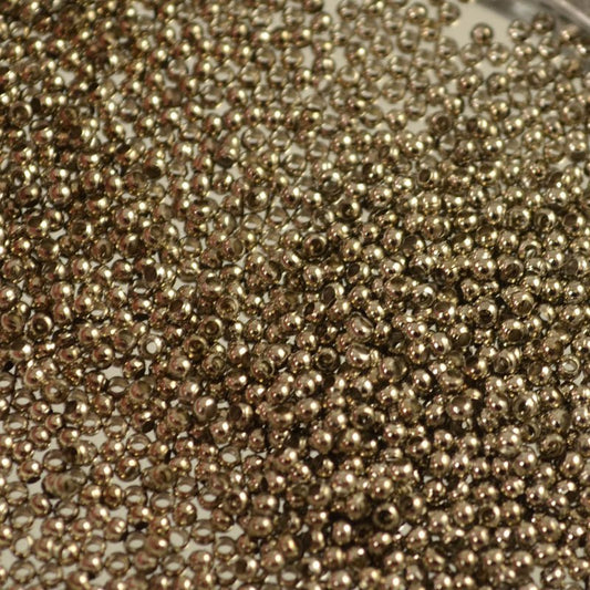 15/0 Seed Beads Metal - Nickel Plated Brass (2 grams)