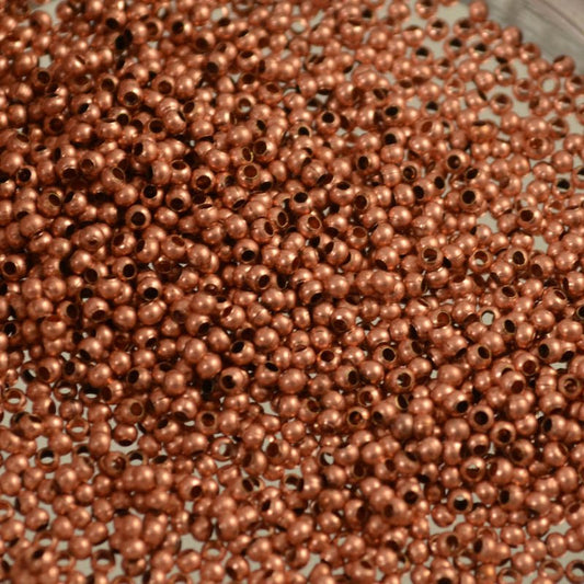 15/0 Seed Beads Metal - Matte Copper (2 grams)