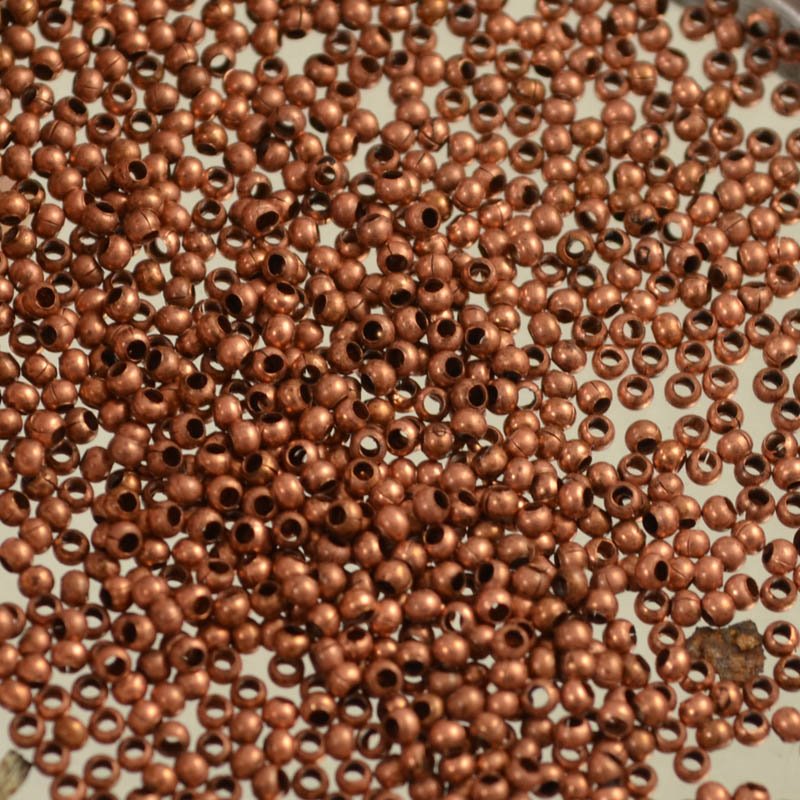15/0 Seed Beads Metal - Antiqued Copper (2 grams)