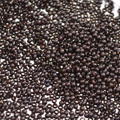 15/0 Seed Beads Metal - Dark Copper (2 grams)