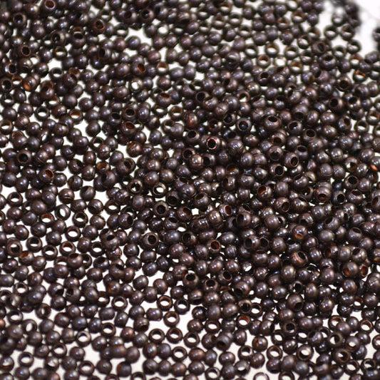 15/0 Seed Beads Metal - Dark Copper (2 grams)