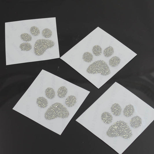 Swarovski - Crystal Fabric Applique  -  Puppy Paws (57338)  - Crystal Metallic L