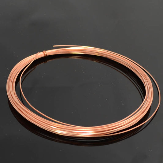 Craft Wire - 22ga - Square Wire - Dead Soft - Bare Copper