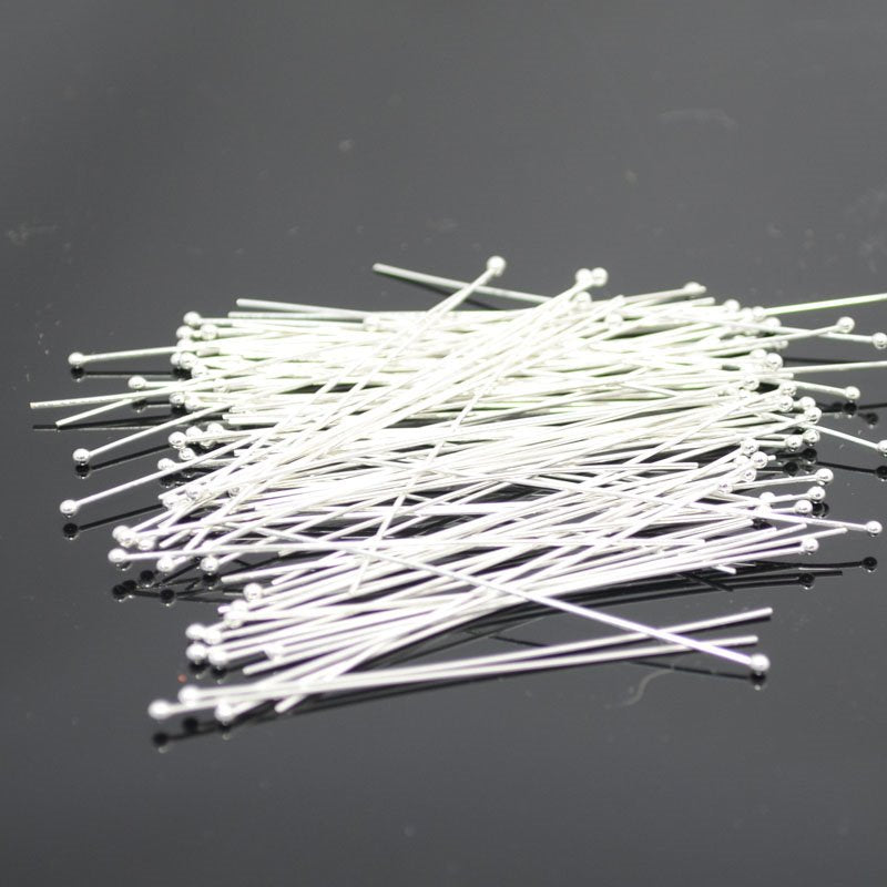 Headpins - 2in / 24ga Ball - Bright Sterling (100)
