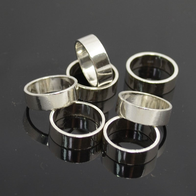 Finger Rings - Size 6 - Plain Band - Sterling