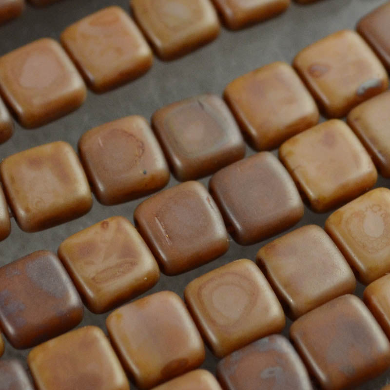 Czechmates Tiles - 6mm - Caramel Picasso (50)