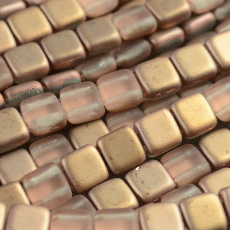 Czechmates Tiles - 6mm - Matte Apollo Gold (50)