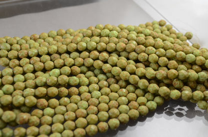 Fire Polish Faceted Round - 8mm - Dried Peas (25)