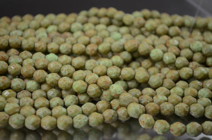 Fire Polish Faceted Round - 8mm - Dried Peas (25)