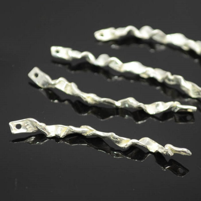 Link - 50mm Twisted Ribbon - Silverplated