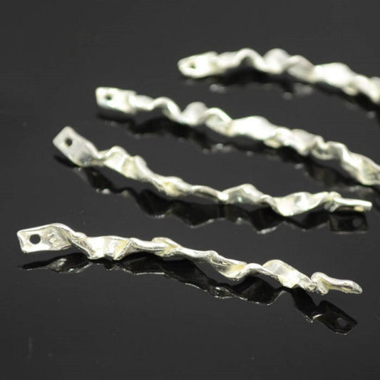 Link - 50mm Twisted Ribbon - Silverplated