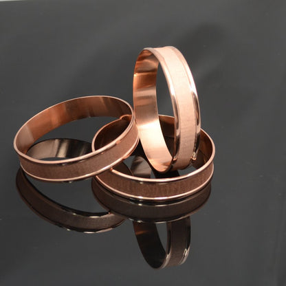 Bracelet Blank - Size 8.5 - Channel Bangle - Copper Plated