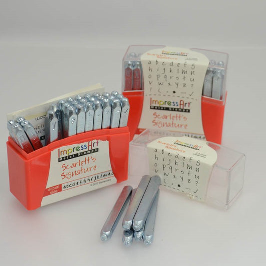 ImpressArt Stamps - 2.5mm Stamp/Punch Collection - Scarletts Signature - lowerca