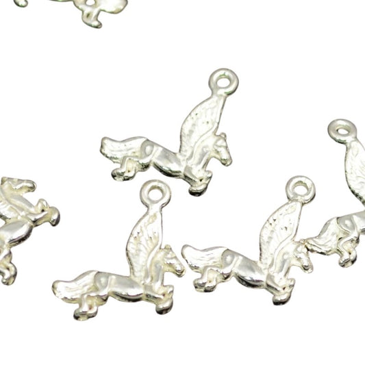 Bright Sterling Charm   Tiny Pegasus Each