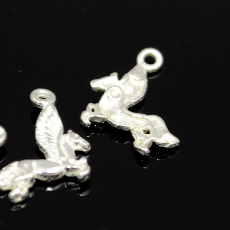 Bright Sterling Charm   Tiny Pegasus Each