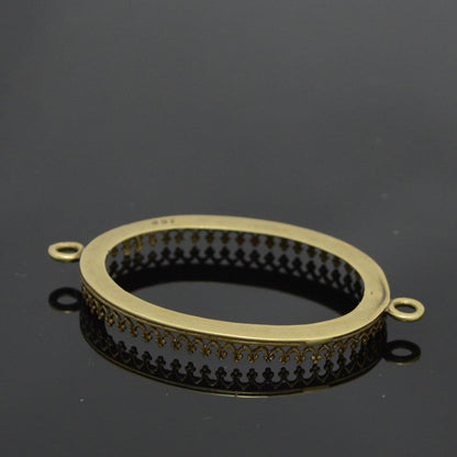 30x40 Gallery Oval Bezel   Ant Brass Each