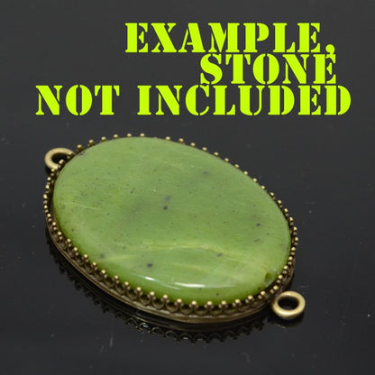 30x40 Gallery Oval Bezel   Ant Brass Each