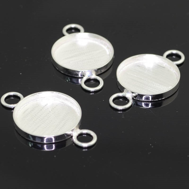 Findings - ID 19mm - Round Bezel Link - Bright Silver
