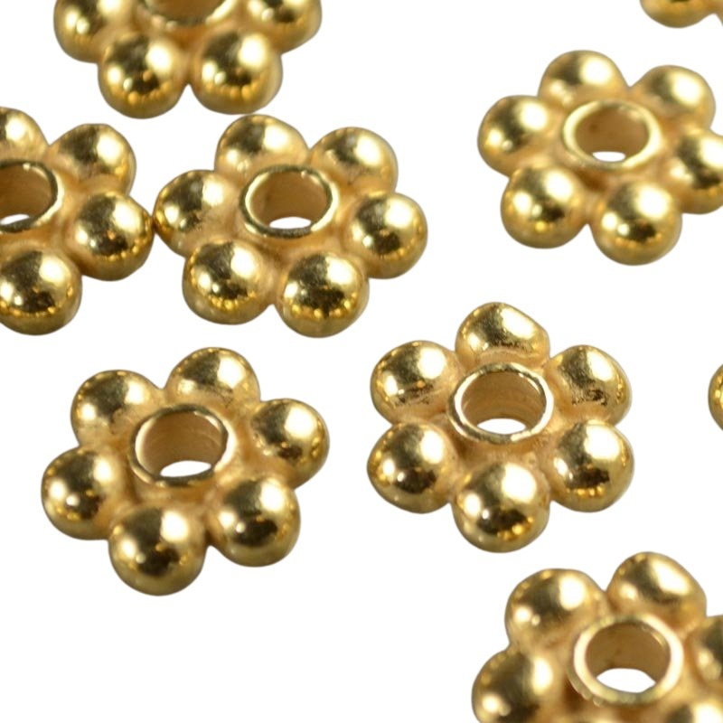 Metal Beads - Big Balls Daisy Spacer - Gold Plated