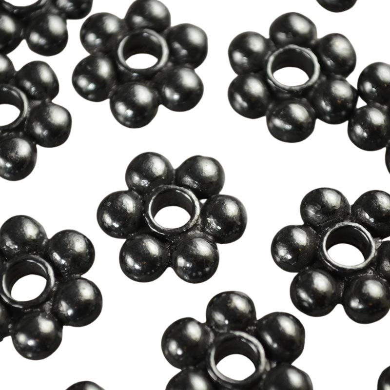 Metal Beads - Big Balls Daisy Spacer - Gunmetal