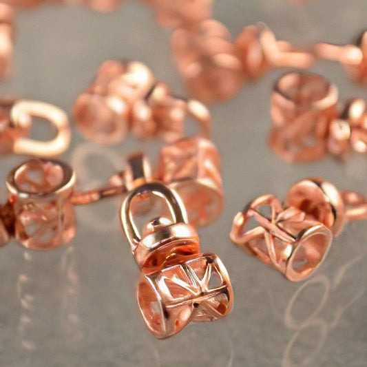 Bail Lattice Tube - ID 3mm - Bright Copper