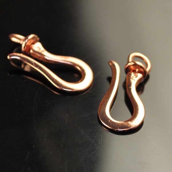 Hook Clasp - Large with Swivel - Bright Copper