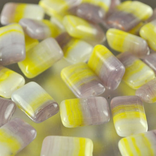 Glass - Vintage - Rectangle Tablets - Easter Lily