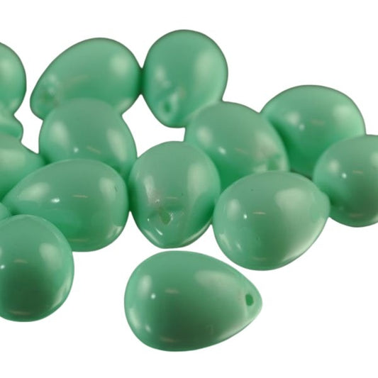 Pressed Glass - 14mm - Big Drops - Seafoam (10)