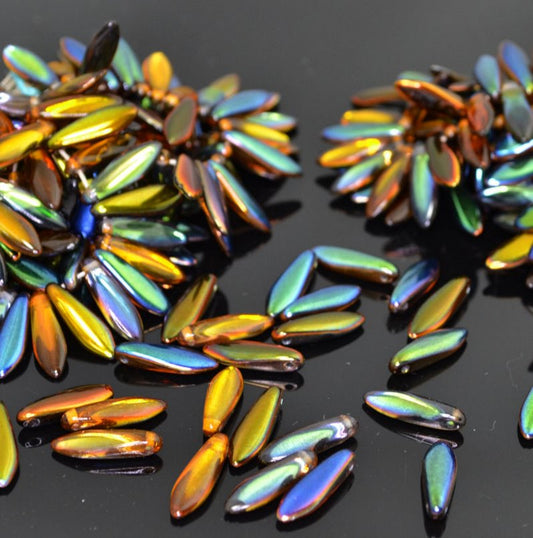 Fringe Beads Dagger Beads - 16mm - Magic Topaz (25)