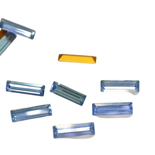 Swarovski Rhinestones - 3x10mm Baguette (Article 109/4500) - Light Sapphire (6)