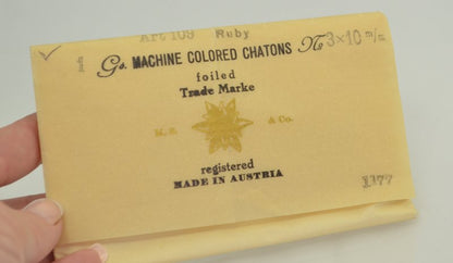 Swarovski Rhinestones - 3x10mm Baguette (Article 109/4500) - Ruby (6)