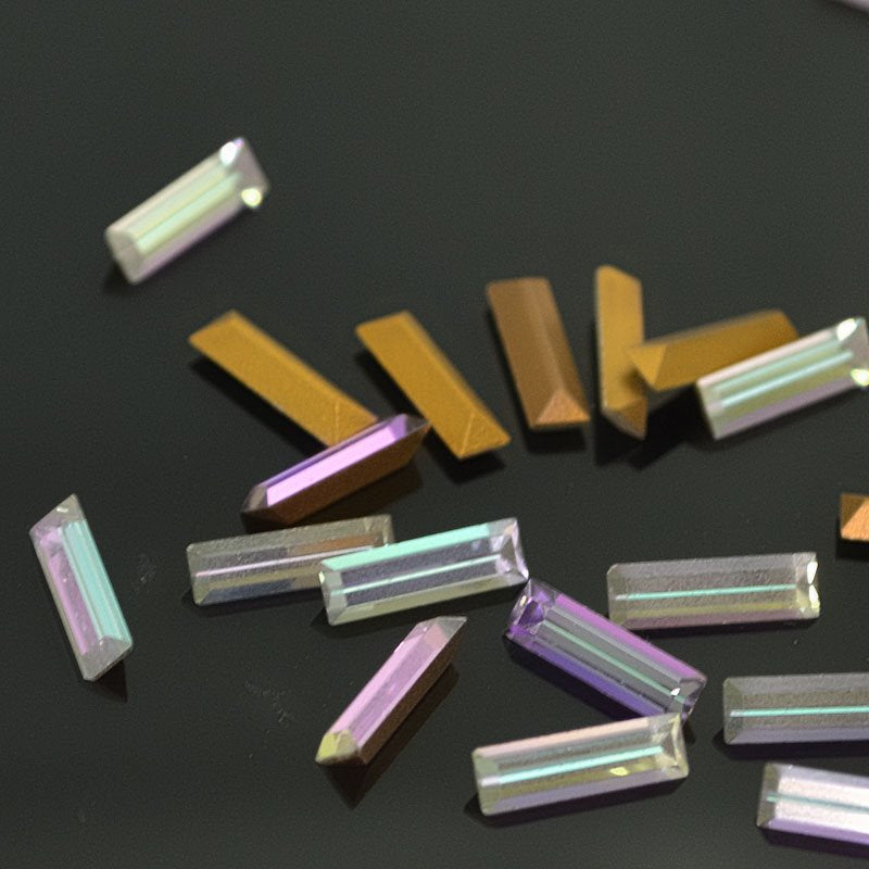 Swarovski Rhinestones - 3x10mm Baguette (Article 109/4500) - Crystal Vitrail Lig