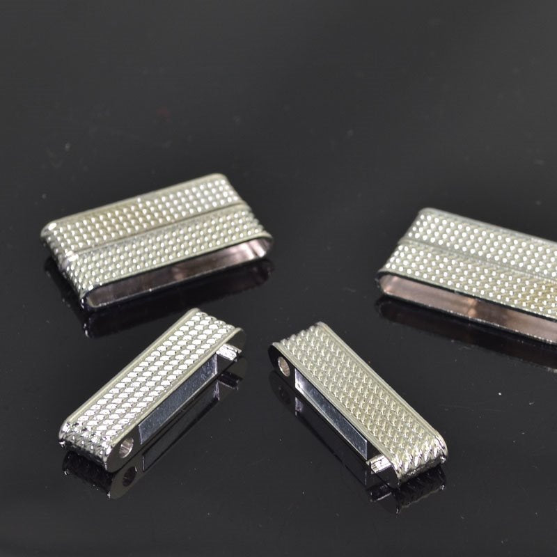 Magnetic Clasp - 37mm Chain Pattern Bar - Silver