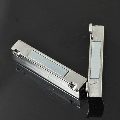 Magnetic Clasp -  Rectangle with Knob Pins - Bright Silver