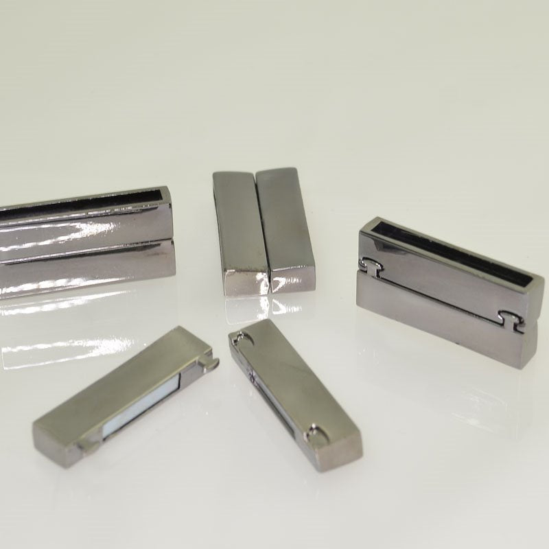 Magnetic Clasp -  Rectangle with Knob Pins - Gunmetal