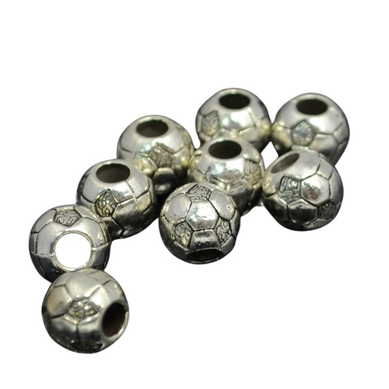 Metal Beads - Soccer to Me - Antiqued Silver