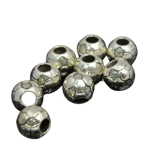 Metal Beads - Soccer to Me - Antiqued Silver