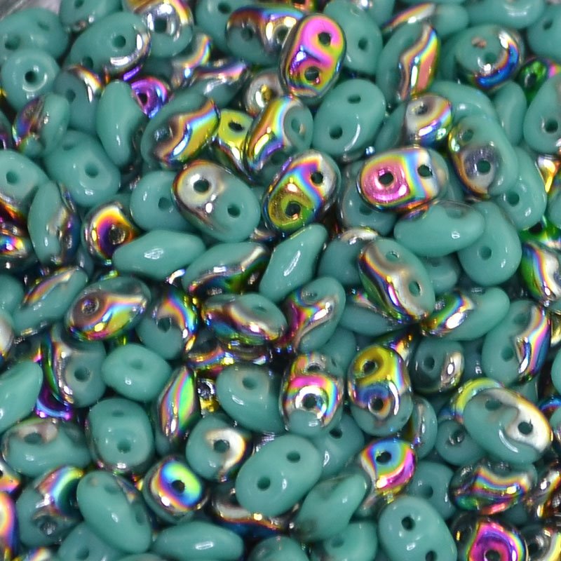 Superduos - Turquoise Green Vitrail